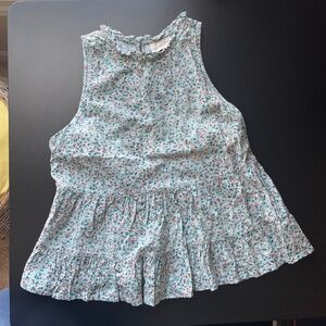 Universal thread tank top teal floral women size medium